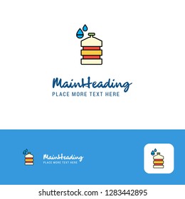 Creative Water sports bottle Logo Design. Flat color Logo place for Tagline. Vector Illustration