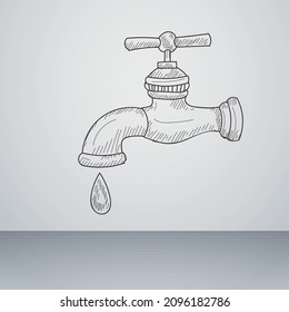 Creative Water tap Vector art template design