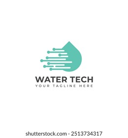 Creative Water technology logo design template