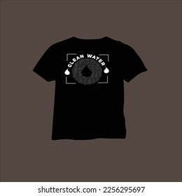 Archivos vectoriales de diseño creativo de camisetas de agua
