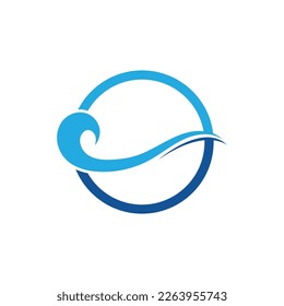 creative Water wave icon vector illustration design logo