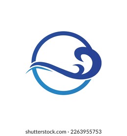 creative Water wave icon vector illustration design logo