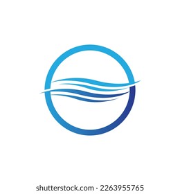 creative Water wave icon vector illustration design logo