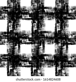 Creative watercolor brush stripes seamless pattern. Hand drown paint strokes decorative artwork  For cloth.