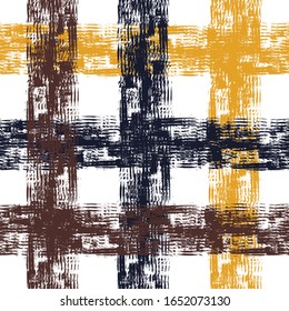 Creative watercolor brush stripes seamless pattern. Hand drown paint strokes decoration  For wallpaper.