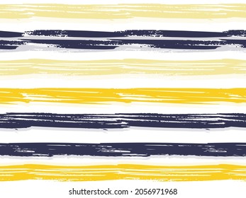 Creative watercolor brush stripes seamless pattern. Grunge paintbrush lines horizontal seamless texture for backdrop.  Ethnic colorful skin tone colors. Retro vintage style vector illustration.