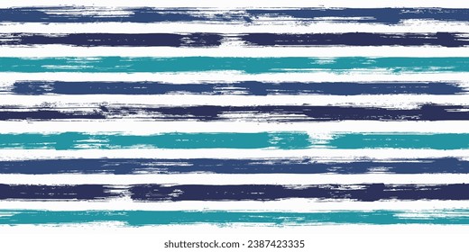 Creative watercolor brush stripes seamless pattern. Ink paintbrush lines horizontal seamless texture for background. Hand drown paint strokes design artwork. For garment.
