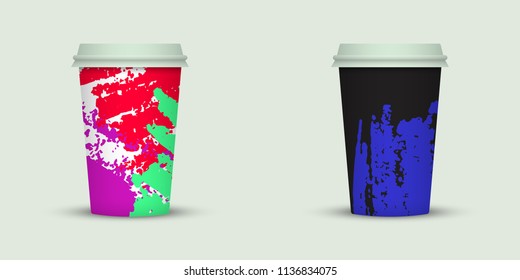 Creative Watercolor Coffee cup set