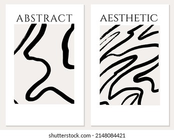 Creative Watercolor Texture Composition. Abstract modern mid century poster with grunge line elements for poster, cover, wallpaper, wall decor, postcard, stationary, greeting, ready to print