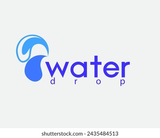 plantilla de diseño de logotipo de gota de agua creativa
