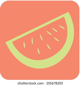 Creative Watermelon Fruit Icon