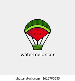 creative watermelon illustration logo template