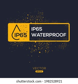 Creative (waterproof IP 65) Icon ,Vector sign.	