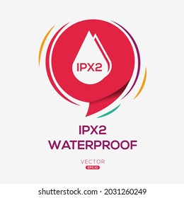 Icono creativo (impermeable IPX2), signo vector.