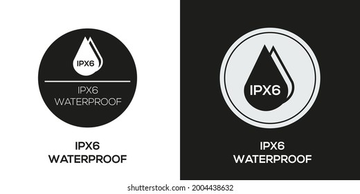 Creative (waterproof IPX6) Icon ,Vector sign.