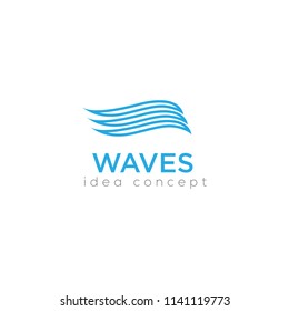 Creative Wave Concept Logo Design Template