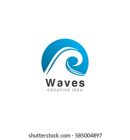 Creative Wave Concept Logo Design Template