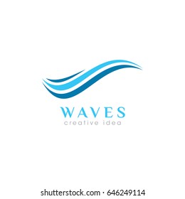 Creative Wave Concept Logo Design Template