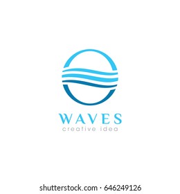 Creative Wave Concept Logo Design Template