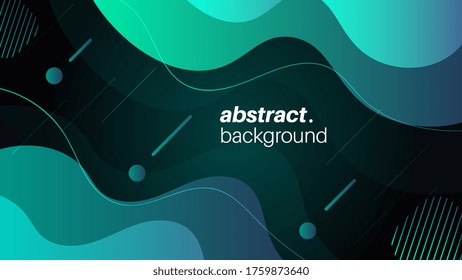 Fondo abstracto de ola creativa cian aqua. Diseño de fondo de degradado de color. Ilustración vectorial eps10.