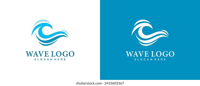 Creative Wave logo design vector