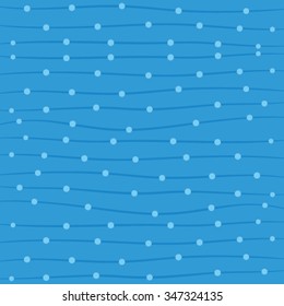 creative wave stripe and dot pattern in blue background vector