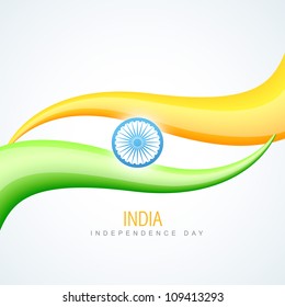 diseño creativo de la bandera india al estilo de la ola
