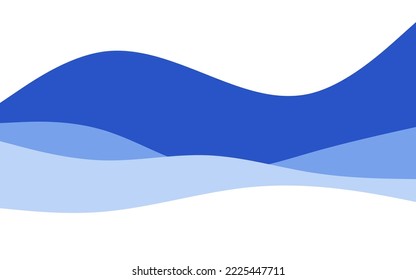 Creative Waves Blue background. Dynamic shapes composition
