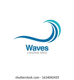 Creative Waves Logo and Icon Vector Template