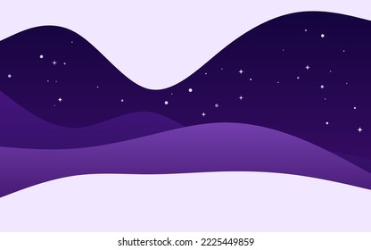 Creative Waves Night Purple background. Dynamic shapes composition