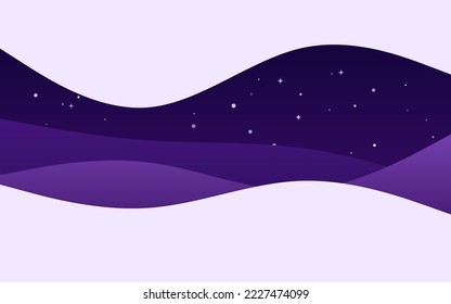 Creative Waves Night Purple background. Dynamic shapes composition