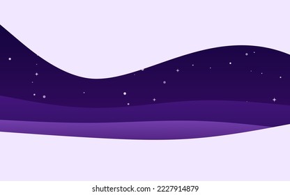 Fondo púrpura creativo de olas nocturnas. Composición de formas dinámicas