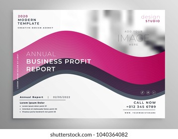 creative wavy business presentation flyer poster design template