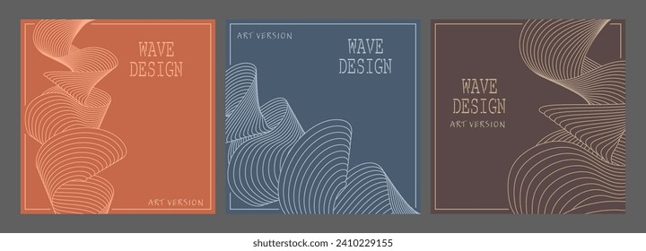 Creative wavy line design. A new trend in the design of covers, banners, posters, brochures, magazines. Creative idea of the catalog, interior design and decor