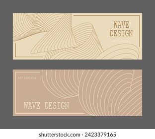 Creative wavy line design. A new trend in the design of covers, banners, posters, brochures, magazines. Creative idea of the catalog, interior design and decor