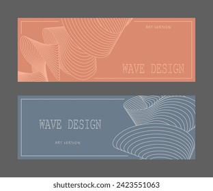 Diseño creativo de líneas onduladas. Una nueva tendencia en el diseño de portadas, pancartas, carteles, folletos y revistas. Idea creativa del catálogo, decoración y diseño interior