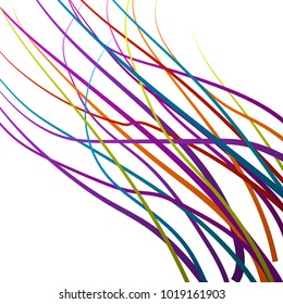 Creative wavy lines. Surrealistic vector background. 