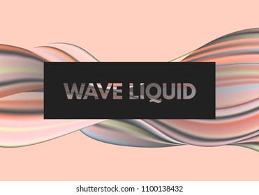 Creative Wavy Shape with 3D Effect. Trendy Wavy Background in Pastel Color Design. Composition with Gradient Mesh. Liquid Forms. Abstract Fluid Shape for Wallpaper, Web Design, Brochure, Visit Card.