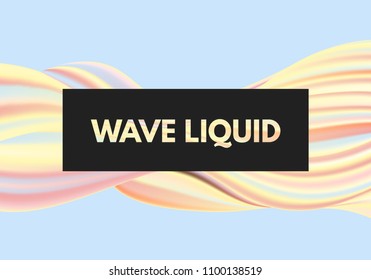 Creative Wavy Shape with 3D Effect. Trendy Wavy Background in Pastel Color Design. Composition with Gradient Mesh. Liquid Forms. Abstract Fluid Shape for Wallpaper, Web Design, Brochure, Visit Card.