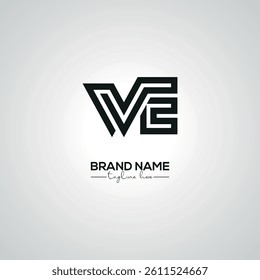 Creative WE EW Lettermark Logo Design for Corporate Branding.