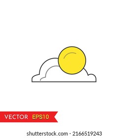 Creative Weather forecast button icon vector