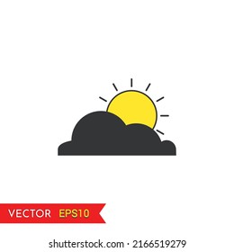 Creative Weather forecast button icon vector