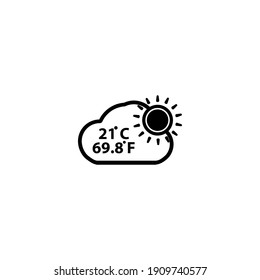 vector negro de icono del clima creativo 