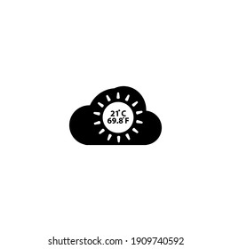 creative weather icon black vector 