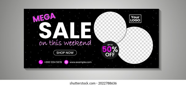 Creative web banner and cover template design for social media, design for ads