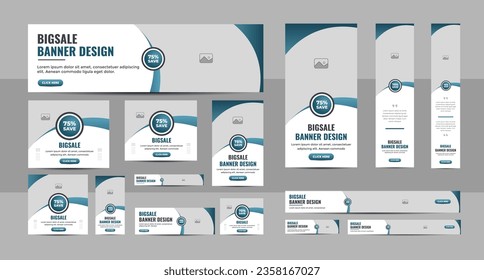 Creative web banner design template Set, Horizontal header web banner, Modern multicolor cover header background for website design, Social Media Cover ads banner, sale web banner, flyer
