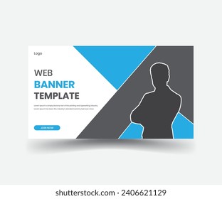 Creative web banner design template