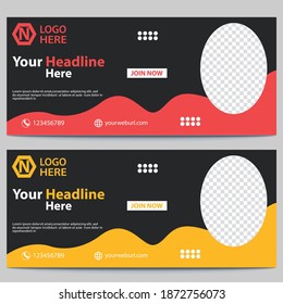 Creative Web Banner template vector