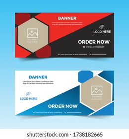 Creative web banner templates. Design for web standard size.