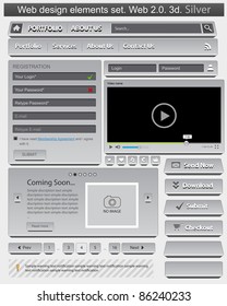 Creative web design elements set. Vector illustration